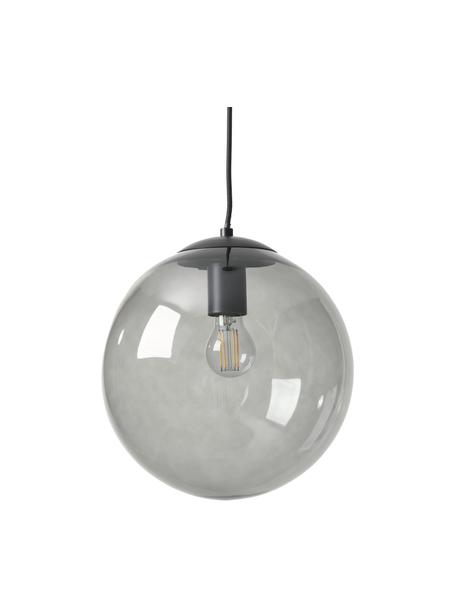 Bollen hanglamp Beth van glas, Lampenkap: glas, Grijs, zwart, Ø 30 cm