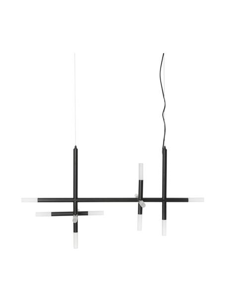 Lámpara de techo LED Gratia, Estructura: metal con pintura en polv, Anclaje: metal con pintura en polv, Cable: plástico, Negro, blanco, An 90 x Al 90 cm