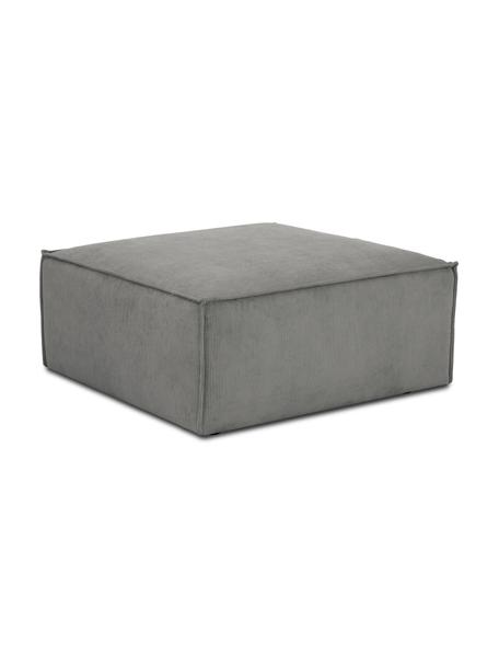 Sofa-Hocker Lennon in Grau aus Cord, Bezug: Cord (92% Polyester, 8% P, Gestell: Massives Kiefernholz, Spe, Cord Grau, 88 x 43 cm