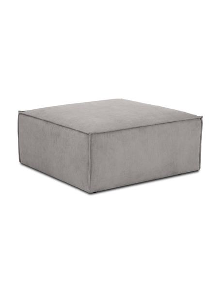 Sofa-Hocker Lennon in Grau aus Cord, Bezug: Cord (92% Polyester, 8% P, Gestell: Massives Kiefernholz, FSC, Cord Grau, B 88 x H 43 cm