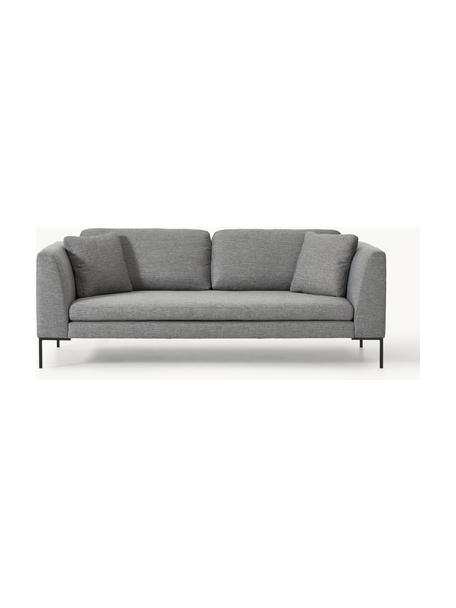 Sofa Emma (3-Sitzer) mit Metall-Füßen, Bezug: Polyester 100.000 Scheuer, Gestell: Massives Kiefernholz, Bir, Füße: Metall, pulverbeschichtet, Webstoff Dunkelgrau, B 227 x T 100 cm