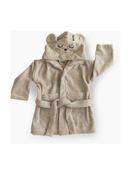 Kinder-Bademantel Mouse, in verschiedenen Grössen, 100 % Baumwolle (Bio), GOTS-zertifiziert, Hellbeige, B 36 x L 48 cm (1 - 2 Jahre)