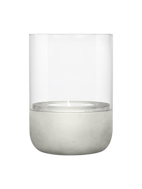 Svietnik na čajovú  sviečku z betónu Calma, 2 ks, Sivá, priehľadná, Ø 8 x V 10 cm