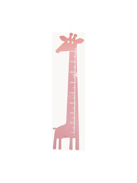 Toise de mesure Giraffe, Métal, revêtement par poudre, Rose, larg. 28 x haut. 115 cm