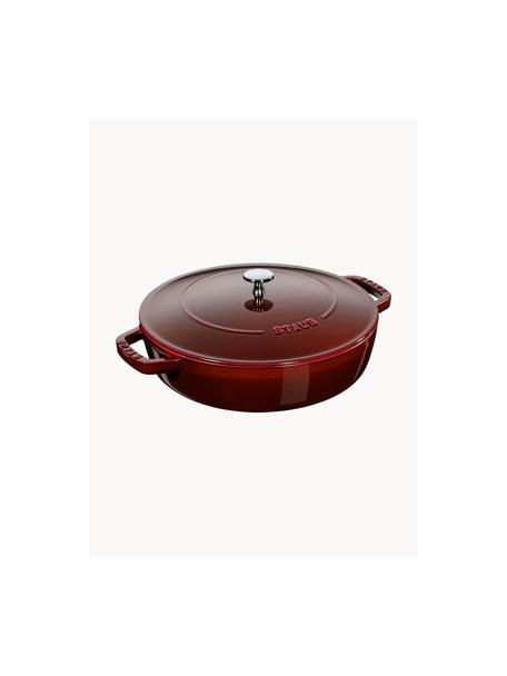 Braadpan Chistera uit gietijzer, Geëmailleerd gietijzer, Wijnrood, Ø 28 cm x H 13 cm, 3,7 L