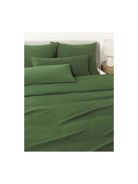 Housse de couette jacquard avec motif de Noël Sanvi, Vert foncé, larg. 140 x long. 200 cm