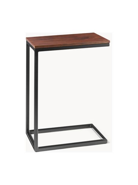 Tavolino in legno di acacia Celow, Struttura: metallo verniciato a polv, Legno di acacia, Larg. 45 x Alt. 62 cm
