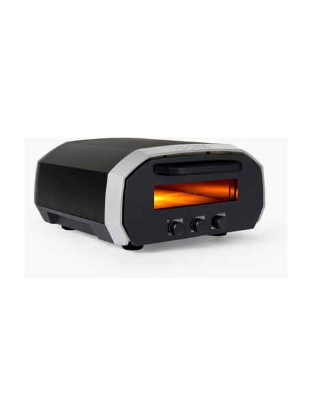 Horno eléctrico de pizza Volt, Acero inoxidable, recubierto, Negro, plateado, An 53 x Al 28 cm