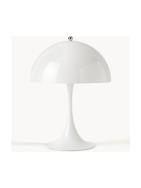 Lámpara de mesa LED regulable con temporizador Panthella, Al 34 cm, Pantalla: acero recubierto, Estructura: aluminio recubierto, Cable: plástico, Acero blanco, Ø 25 x Al 34 cm