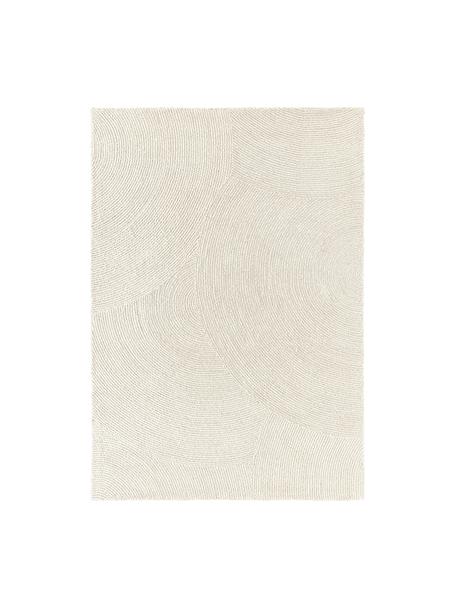 Handgetufteter Kurzflor-Teppich Eleni aus recycelten Materialien, Flor: 100 % Polyester, Beige, B 80 x L 150 cm (Grösse XS)
