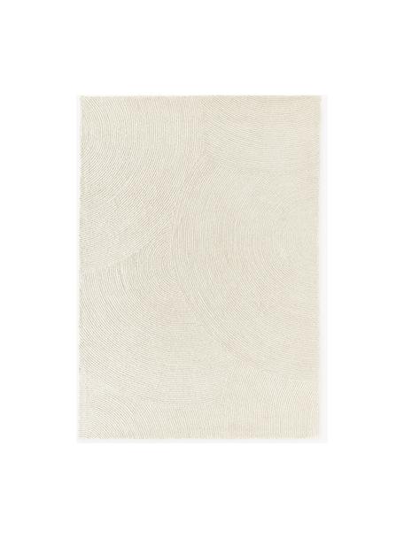Handgetufteter Kurzflor-Teppich Eleni aus recycelten Materialien, Flor: 100 % recyceltes Polyeste, Off White, B 160 x L 230 cm (Größe M)