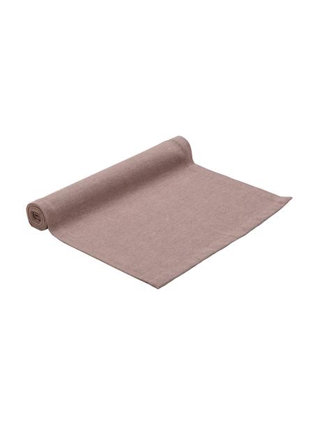 Chemin de table mauve Riva, 55 % coton, 45 % polyester, Mauve, larg. 40 x long. 150 cm