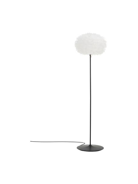 Lampa podłogowa z piór Eos, Stelaż: aluminium malowane proszk, Biały, czarny, Ø 45 x W 170 cm