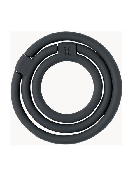 Silikon Topfuntersetzer Circles, verschiedene Grössen, Silikon, Nylon, Schwarz, Set mit verschiedenen Grössen