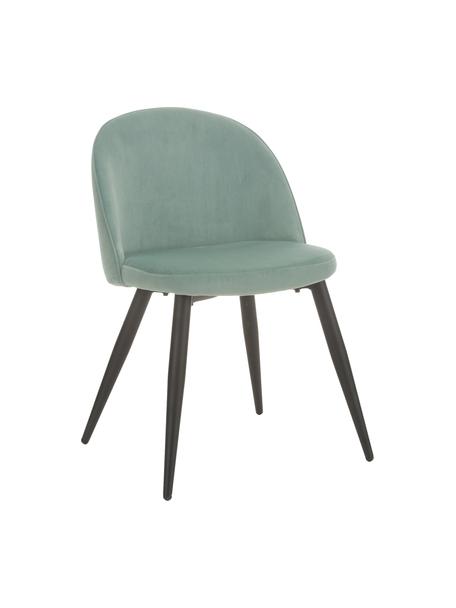 Sametová čalouněná židle Amy, 2 ks, Tyrkysová, Š 51 cm, H 55 cm