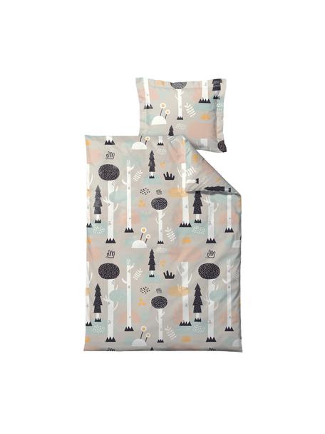 Dekbedovertrek Magic Forest van biokatoen, Weeftechniek: renforcé Renforcé is gema, Beige, met patroon, 100 x 140 cm + 1 kussen 40 x 60 cm