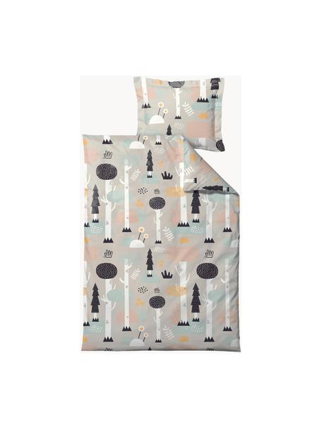 Dekbedovertrek Magic Forest van biokatoen, Weeftechniek: renforcé Renforcé is gema, Beige, met patroon, 100 x 140 cm + 1 kussen 40 x 60 cm