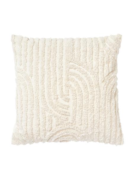 Federa arredo in cotone Bell, 100% cotone, Bianco crema, Larg. 45 x Lung. 45 cm