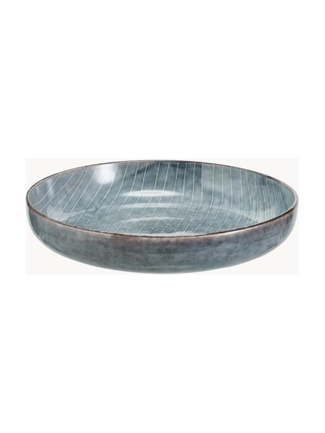 Ciotola fatta a mano Nordic Sea 4 pz, Gres, Grigio-blu, Ø 22 x Alt. 5 cm