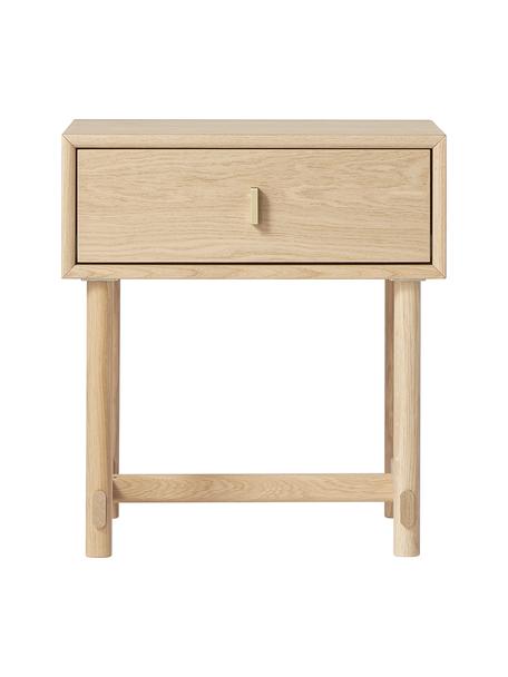 Noční stolek z dubového dřeva Diana, Dubové dřevo, Š 50 cm, V 55 cm