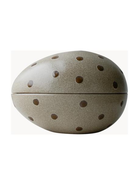 Bombonera artesanal de Pascua Nest, Cerámica, Greige, brillante y jaspeado, An 18 x Al 13 cm