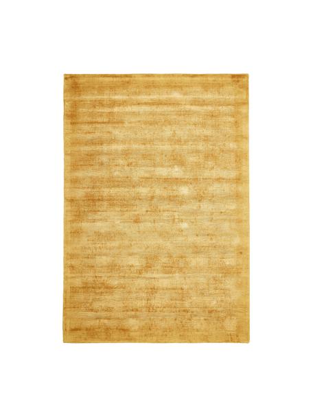 Ręcznie tkany dywan z wiskozy Jane, Musztardowy, S 80 x D 150 cm (Rozmiar XS)