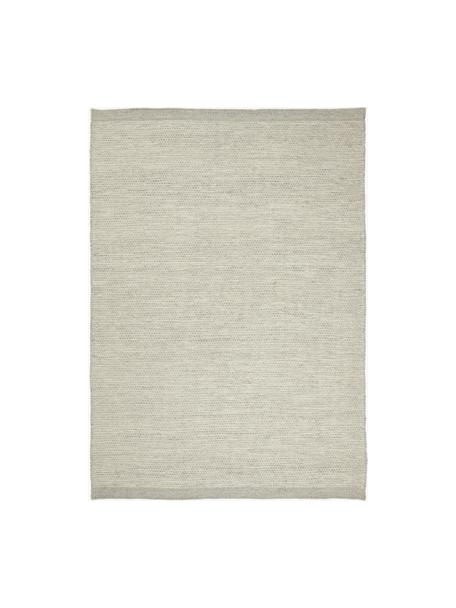 Alfombra artesanal de lana Asko, Parte superior: 90% lana, 10% algodón, Reverso: algodón Las alfombras de , Gris, An 140 x L 200 cm (Tamaño S)