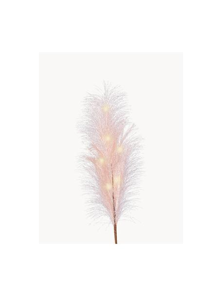 LED chumáč peria s časovačom na batérie Fluffy, Polyester, Bledoružová, Š 5 x V 70 cm