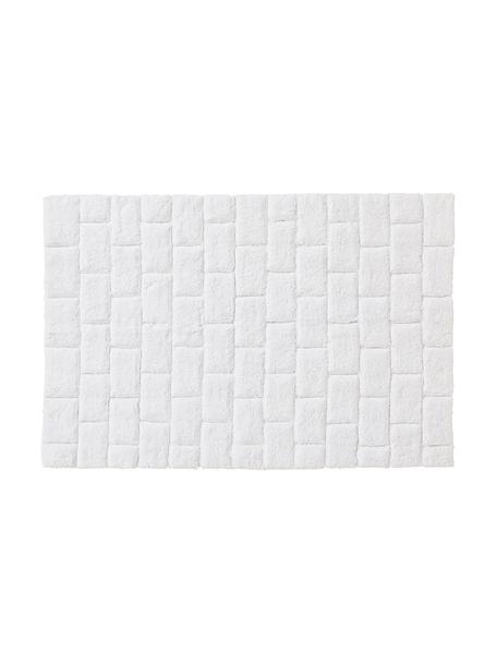 Alfombrilla de baño esponjosa Metro, Blanco, An 60 x L 90 cm