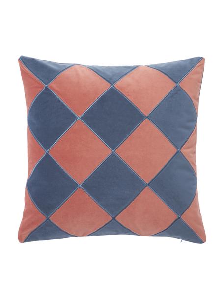Fluwelen kussenhoes Jaxon in blauw/oudroze, 100% polyester fluweel

Het materiaal dat in dit product wordt gebruikt, is getest op schadelijke stoffen en gecertificeerd volgens STANDARD 100 door OEKO-TEX® 21.HCN.72514 HOHENSTEIN HTTI., Blauw, oudroze, B 45 x L 45 cm