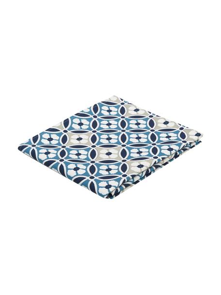 Mantel Fandango antimanchas de teflón, 100% poliéster con revestimiento de teflón, Azul, beige, De 4 a 6 comensales (An 135 x L 180 cm)