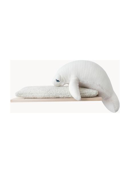 Cojín peluche artesanal Manatee, Off White, An 48 x Al 19 cm