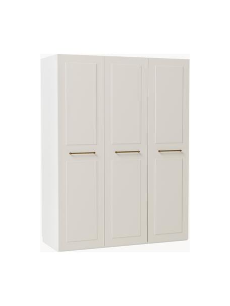 Armadio con boiserie componibile con ante battenti Charlotte, larg. 150 cm, varie misure, Beige, Interno Basic, larg. 150 x alt. 200 cm