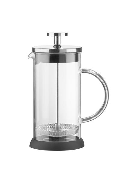 Konvička na kávu Brewster, Transparentní, stříbrná, černá, Ø 14 cm, V 22 cm