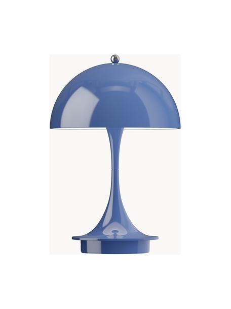 Mobilna lampa stołowa LED z funkcją przyciemniania Panthella, W 24 cm, Tworzywo sztuczne, Niebieskie tworzywo sztuczne, Ø 16 x W 24 cm