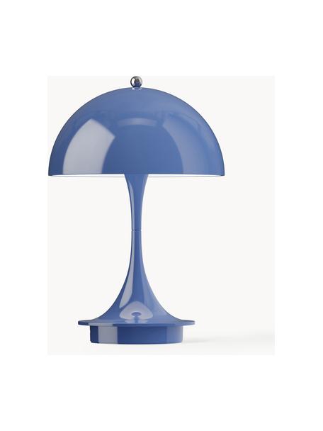 Mobilna lampa stołowa LED z funkcją przyciemniania Panthella, W 24 cm, Tworzywo sztuczne, Niebieskie tworzywo sztuczne, Ø 16 x W 24 cm