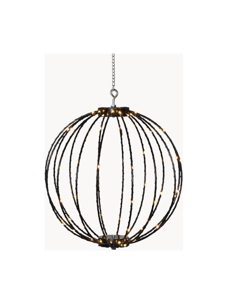Závesná vonkajšia LED lampa so zástrčkou Mounty, Čierna, Ø 30 cm