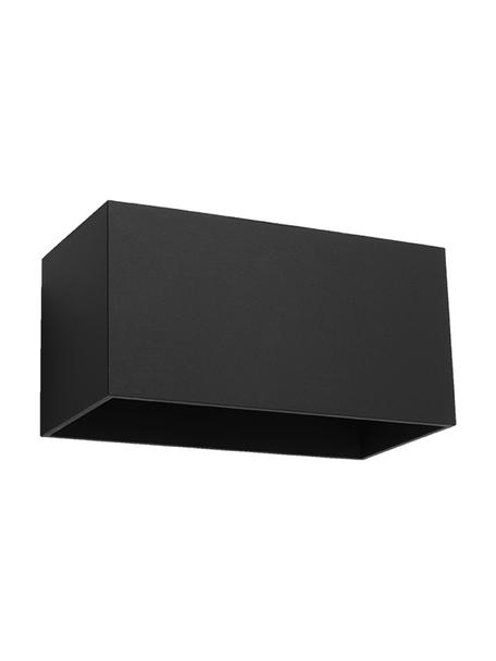 Moderne wandlamp Geo Maxi in zwart, Lampenkap: aluminium, Zwart, 20 x 10 cm