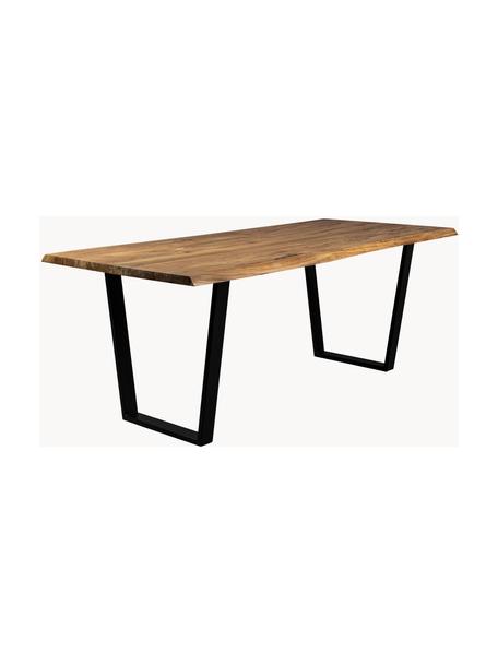 Jídelní stůl z akáciového dřeva Aka, různé velikosti, Akáciové dřevo, černá, Š 200 cm, H 90 cm