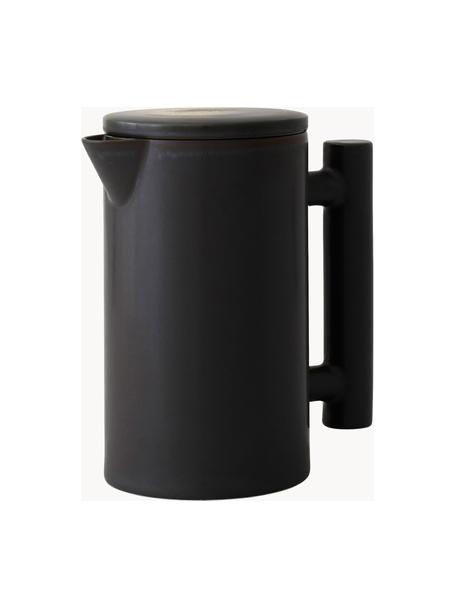 Theepot Yana van keramiek, 1 L, Keramiek, Zwart, Ø 11 x H 19 cm, 1 L