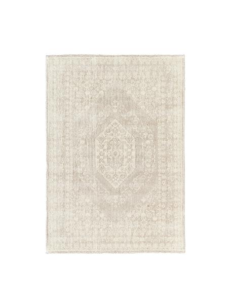 Tapis en laine tufté main Flynn, 62 % laine (certifiée RWS), 31 % jute, 7 % polyester

Les tapis en laine peuvent perdre des fibres lors des premières semaines et des peluches peuvent se former, ce phénomène est naturel et diminue à mesure de votre usage et du temps, Beige, larg. 120 x long. 180 cm (taille S)