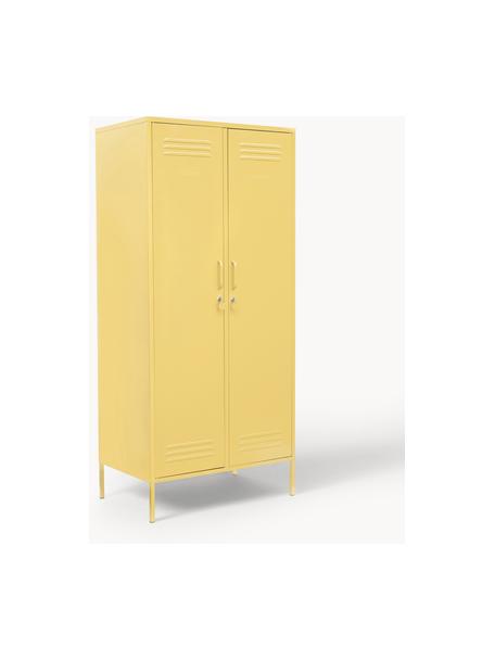 Armadietto piccolo The Twinny, Acciaio verniciato a polvere, Giallo chiaro, Larg. 85 x Alt. 183 cm