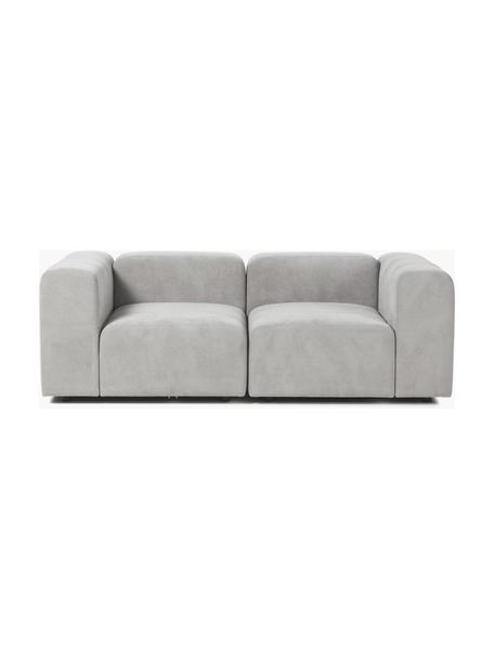 Modulares Sofa Lena (3-Sitzer), Bezug: Webstoff (88% Polyester, , Gestell: Kiefernholz, Schichtholz,, Webstoff Hellgrau, B 209 x T 106 cm