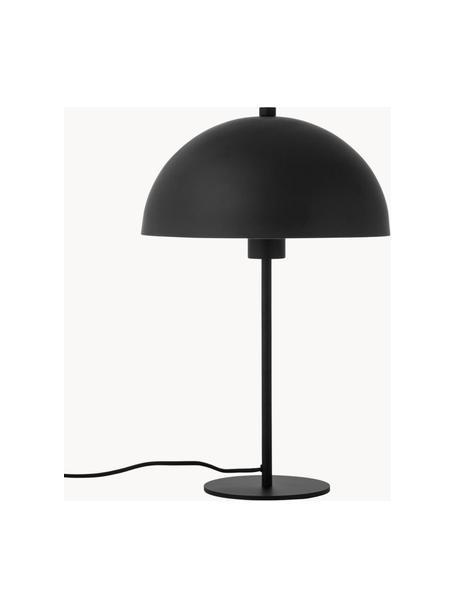 Lámpara de mesa Matilda, Pantalla: metal con pintura en polv, Cable: tela, Negro, Ø 29 x Al 45 cm