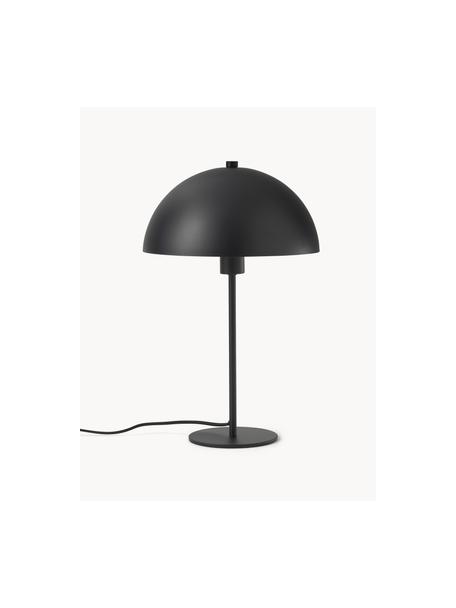 Lámpara de mesa Matilda, Pantalla: metal con pintura en polv, Cable: tela, Negro, Ø 29 x Al 45 cm