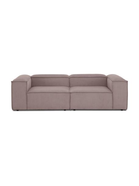 Modulares Sofa Lennon (3-Sitzer) aus Cord, Bezug: Cord (92% Polyester, 8% P, Gestell: Massives Kiefernholz, FSC, Füße: Kunststoff Die Füße befin, Cord Braun, B 238 x T 119 cm