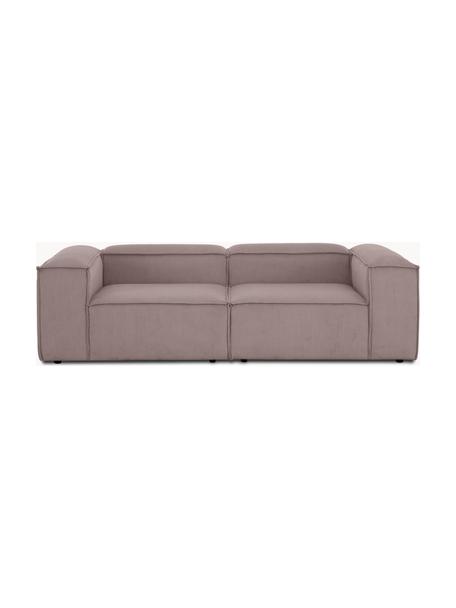 Modulares Sofa Lennon (3-Sitzer) aus Cord, Bezug: Cord (92 % Polyester, 8 %, Gestell: Massives Kiefernholz FSC-, Cord Taupe, B 238 x T 119 cm