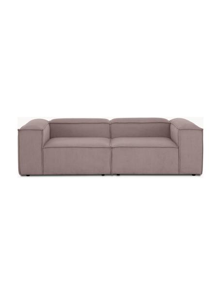 Modulares Sofa Lennon (3-Sitzer) aus Cord, Bezug: Cord (92 % Polyester, 8 %, Gestell: Massives Kiefernholz FSC-, Füße: Kunststoff, Cord Taupe, B 238 x T 119 cm