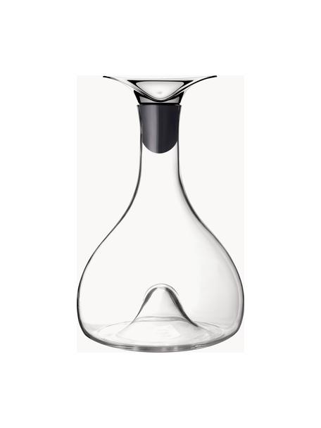 Dekanter ze szkła kryształowego Wine, 1.3 l, Odcienie srebrnego, transparentny, 1,3 l