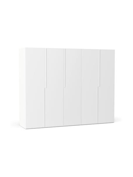 Modulární skříň s otočnými dveřmi Leon, šířka 250 cm, více variant, Bílá, Interiér Basic, výška 200 cm